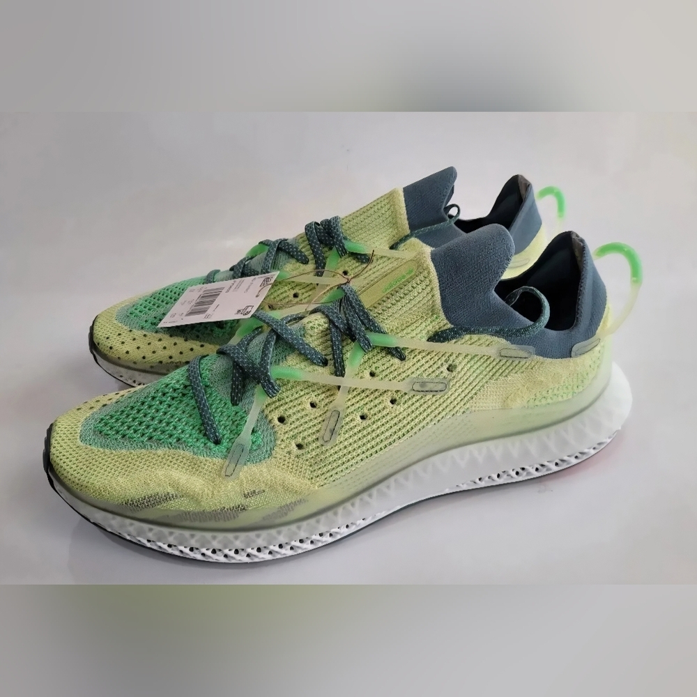 Adidas 4D Fusio Semi Frozen Yellow FY3603 Primeknit Running Shoes Men's Size 13